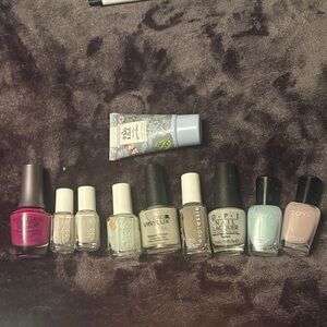 Various nail polish. 95% full. Used 1-2 times. OPI, Zoya, Esse